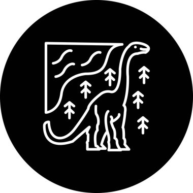 Diplodocus web simgesi vektör illüstrasyonu