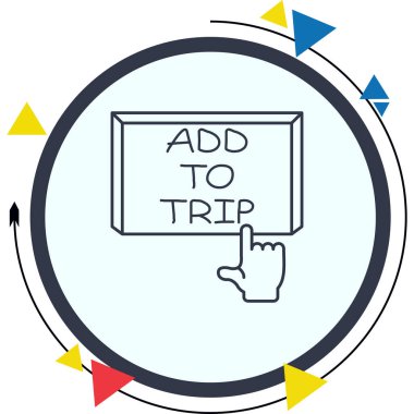 Trip web simgesi vektör illüstrasyonuna ekle