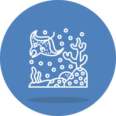 Manta Ray web simgesi vektör illüstrasyonu
