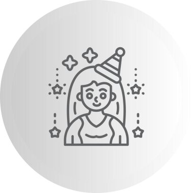 kız avatar simgesi, vektör illüstrasyonu basit tasarım