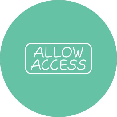 Erişim web simgesi vektör illüstrasyonuna izin ver