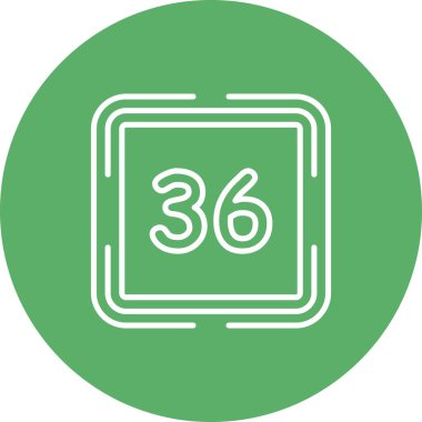 Thirty Six  web icon vector illustration