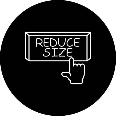 Boyut Web ikonu vektör resimlemesini Azalt