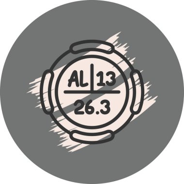 Alüminyum sembol, periyodik tablonun kimyasal elementi, vektör simgesi