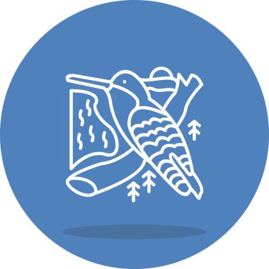 Menekşe Taç Giyen Sinek Kuşu Temiz Damgalama ŞekliName