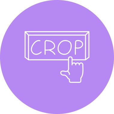 Kırpma web simgesi vektör illüstrasyonu