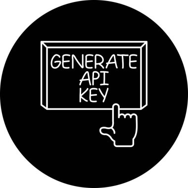 API Anahtar Ağı vektör illüstrasyonu oluştur