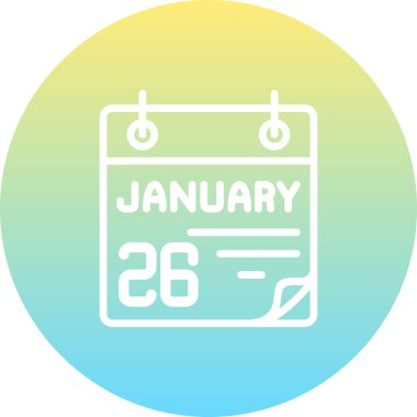 26 Ocak Gelişmiş İşlevsel Web Arayüzü Sembolü