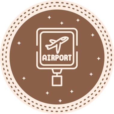 Modern havaalanı simgesinin vektör illüstrasyonu