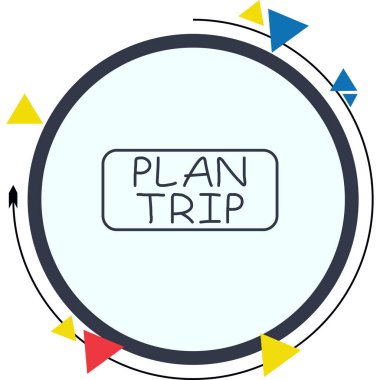 Trip Web simgesi vektör çizimi planı