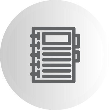 Notebook Line Icon Isolated on White Background