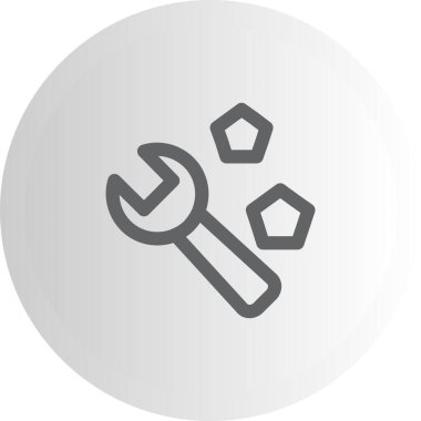 İngiliz anahtarı simgesi, vektör illüstrasyonu basit tasarım.