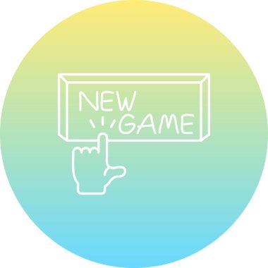 Yeni Oyun Web simgesi vektör çizimi