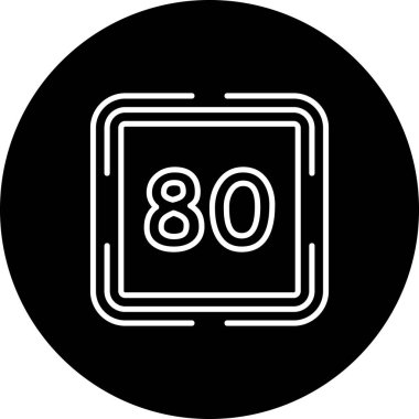 Seksen Web simgesi vektör illüstrasyonu sayılıyor