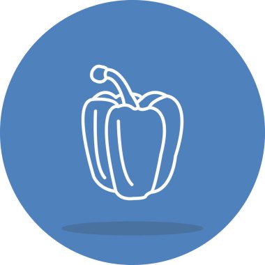 Çan Biberi Minimum Düz Yaratıcı Grafik Tasarımı