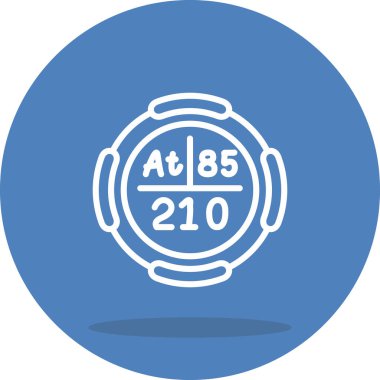 Astatin sembolü, periyodik tablonun kimyasal elementi, vektör simgesi