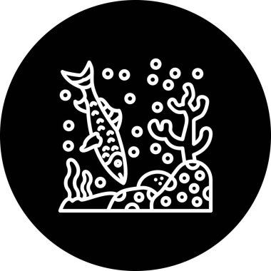 Bonefish ağ simgesi, vektör illüstrasyonu