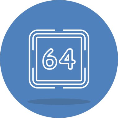 Altmış dört Web simgesi vektör illüstrasyonu sayılıyor