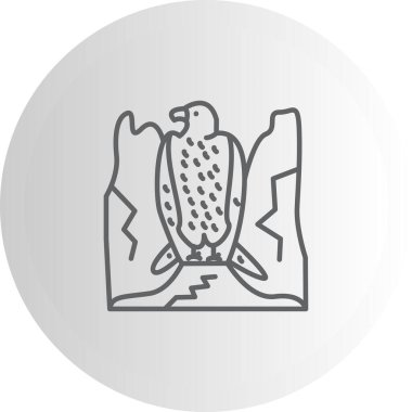 Beyaz karınlı Deniz Kartalı ikon vektör çizimi tasarımı