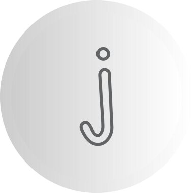 Küçük Harf J web simgesi vektör illüstrasyonu