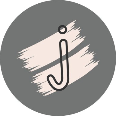 Küçük Harf J web simgesi vektör illüstrasyonu