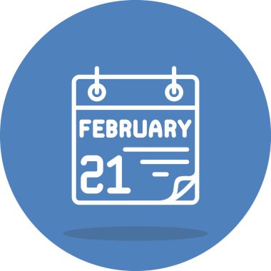 21 Şubat Kaliteli Modern Vektör Elementi