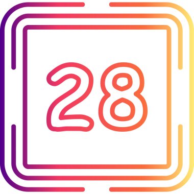 28 Web simgesi vektör illüstrasyonu