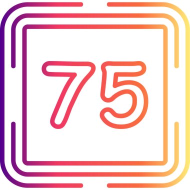 75 Web simgesi vektör illüstrasyonu