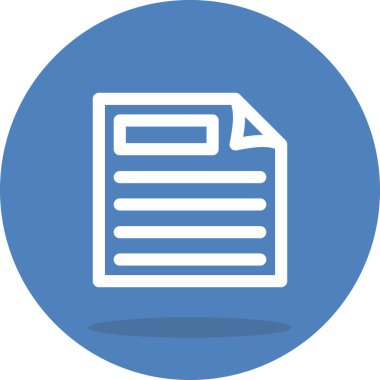 Belge Simgesi. Web Kullanımı için Basit Vektör İllüstrasyonu.