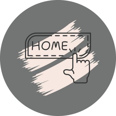 Ev Parmağı Tap Web simgesi vektör çizimi