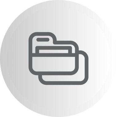 Klasör web simge vektör çizim