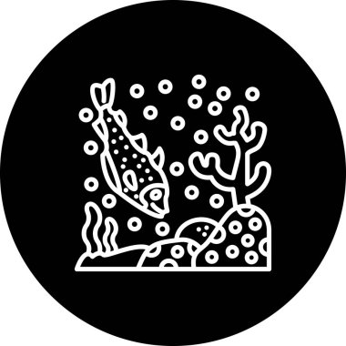 Pollock web simgesi vektör illüstrasyonu