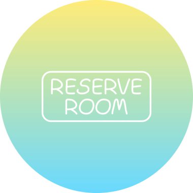 Rezerv Odası Web simgesi vektör çizimi