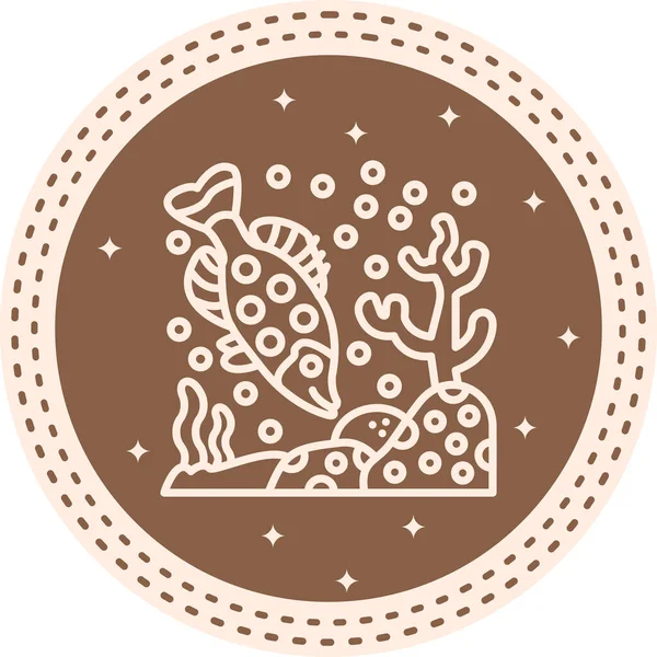 Beyaz Crappie ağ simgesi vektör illüstrasyonu