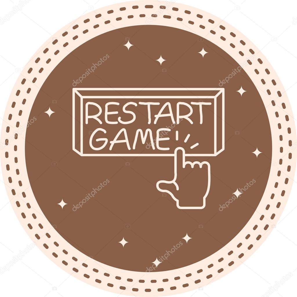 Restart Game web icon vector illustration