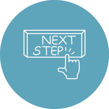 Sonraki Adım web simgesi vektör illüstrasyonu