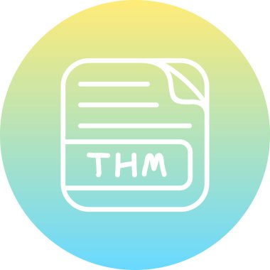 THM Dosya Rafted Zarif Vektör Sanat Nesnesi