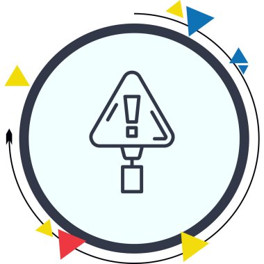 Uyarı Satırı Simgesi, Vektör İllüstrasyonu