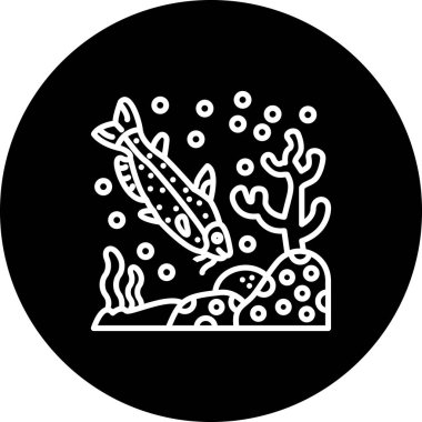 Catfish web simgesi vektör illüstrasyonu