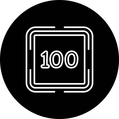 Yüz tanesiyle basit bir ağ düğmesi. 100