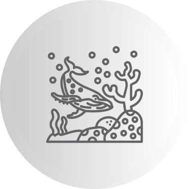 Whale web icon vector illustration