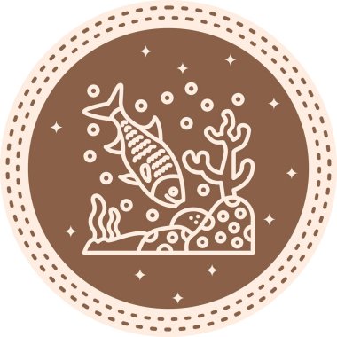 Gümüş Balık web simgesi vektör illüstrasyonu