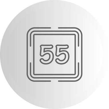Fifty Five  web icon vector illustration