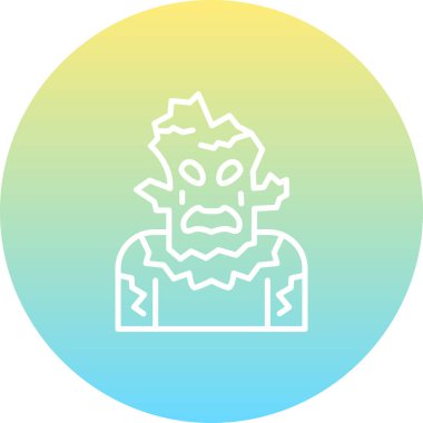 Canavar ağ simgesi vektör illüstrasyonu