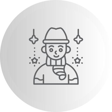 erkek avatar simgesi, vektör illüstrasyonu basit tasarım