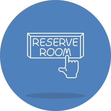Rezerv Odası Web simgesi vektör çizimi
