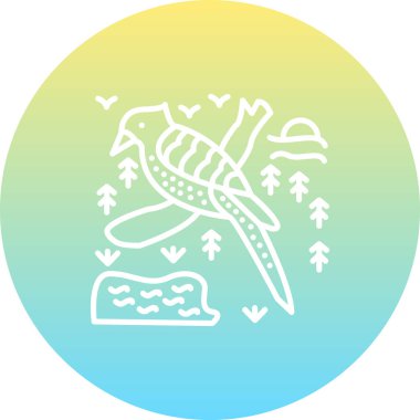 Saygın Quetzal ikon vektör illüstrasyon tasarımı