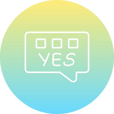 Sohbet Simgesi vektör çizimi tasarımı