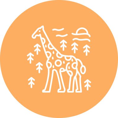 Zürafa simgesi vektör illüstrasyon tasarımı