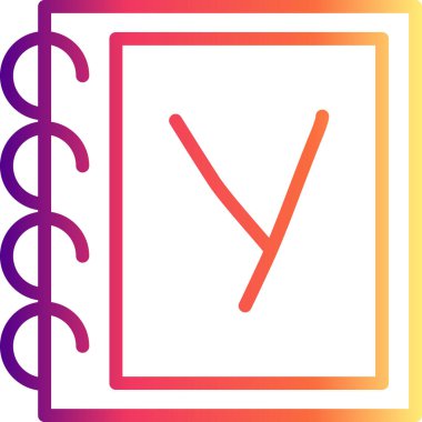 Büyük harf Y web simgesi vektör illüstrasyonu